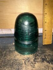 Vintage Brookfield glass telephone insulator ￼bubbles & imperfections New York picture