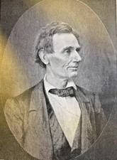 1886 Abraham Lincoln as a Pioneer in Indiana and Illinois illustrated picture
