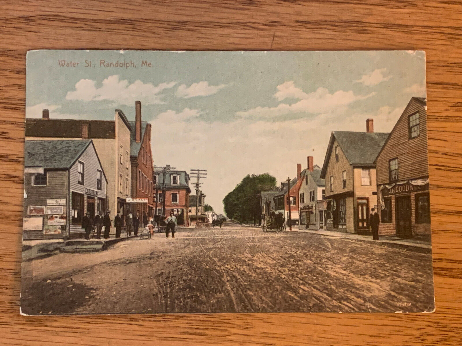 Maine, ME, Randolph, Water Street, Dirt Road, ca 1910