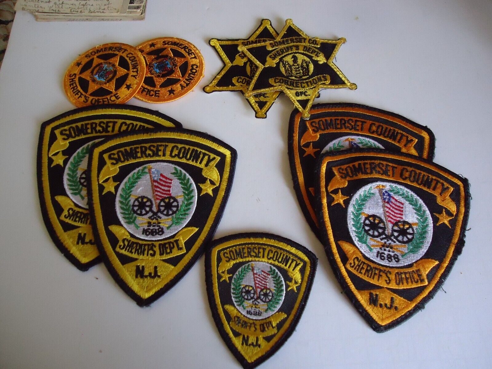 Vintage Lot : Somerset County New Jersey NJ Sheriff , Corrections Officer Patch