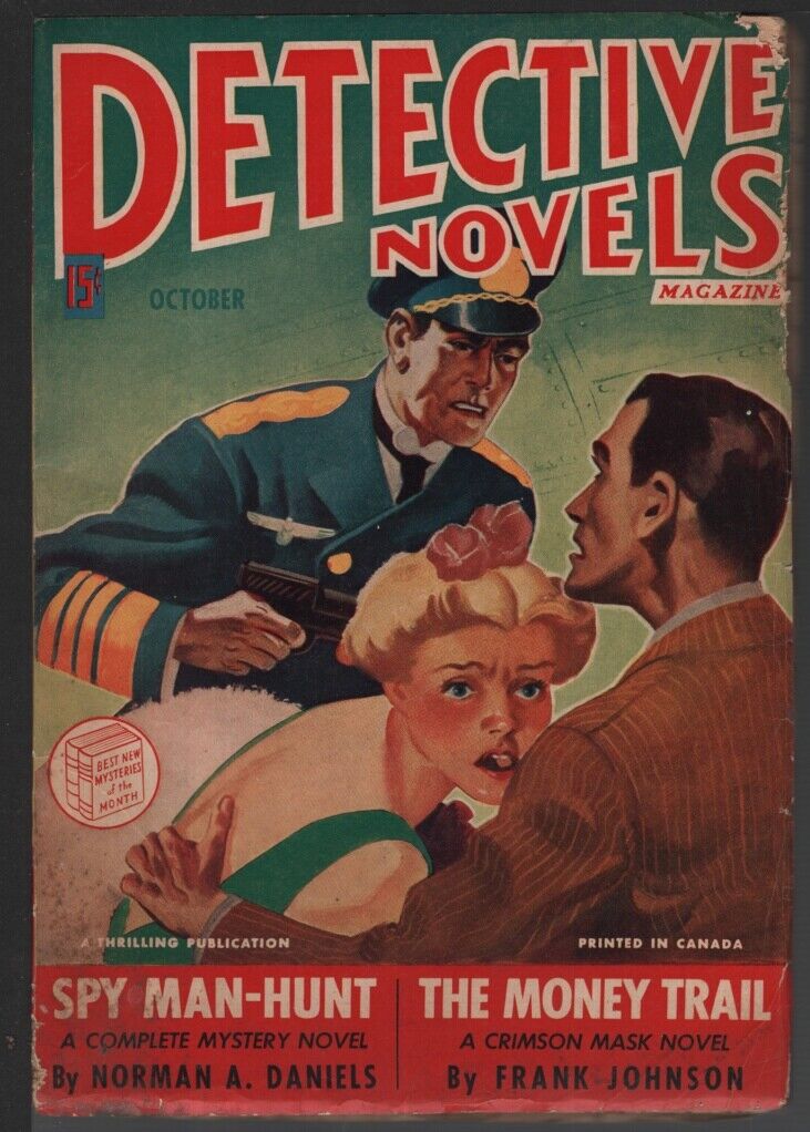 Detective Novel 1942 October.    Pulp