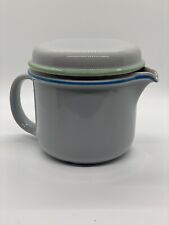 Thomas Germany Pourer w/Lid Blue Stripe On  Pourer/Green On Lid 4.5”t x 6”w picture