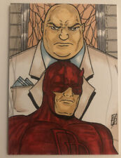 2020 Marvel Masterpieces Sketch Card - Daredevil & Kingpin by Sean Stannard picture