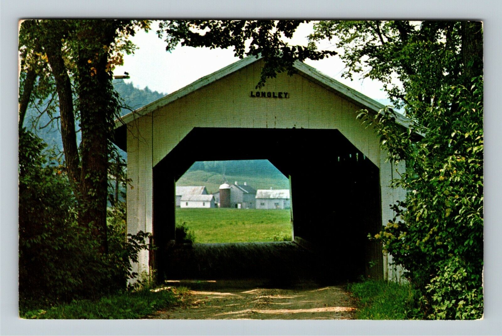 Montgomery VT- Vermont, Longley Bridge, Covered Bridge, Chrome Postcard