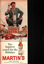 1959 Martins VVO Scotch Whiskey Vintage Print Ad  Man In Kilt Art Illustration  picture