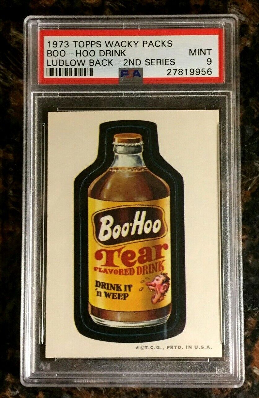 1973 Topps Wacky Packages Boo-Hoo Drink 2nd Series Ludlow Black PSA 9 MINT Card