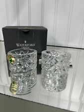 Waterford crystal Lismore oval Blown Glass Napkin Rings Holders, Set of 2 picture
