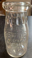 Embossed FAIRFIELD WESTERN MARYLAND DAIRY HALF PINT Cream or Milk Bottle 5 1/2