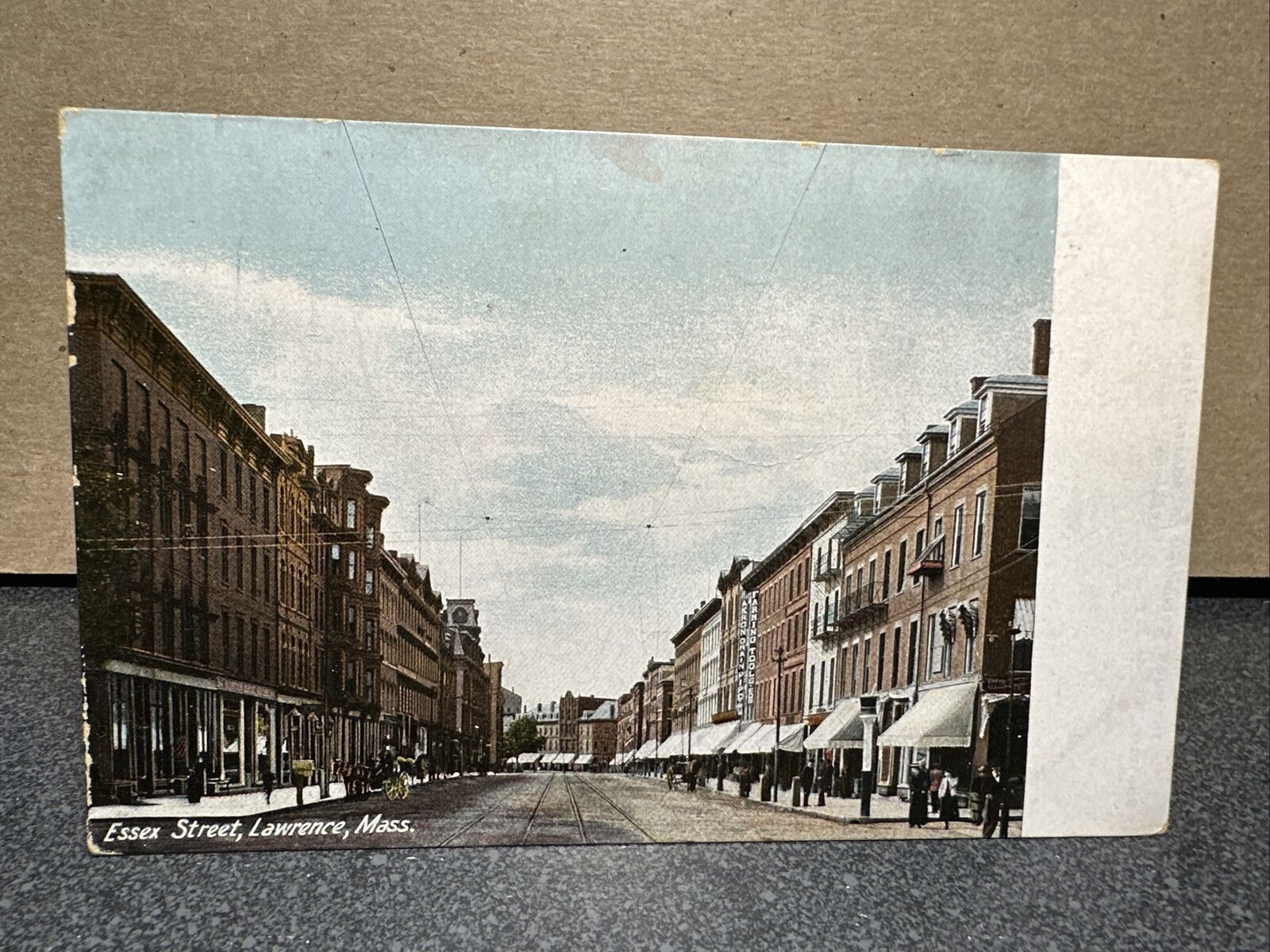 Essex Street Lawrence, ￼ Massachusetts, Postcard