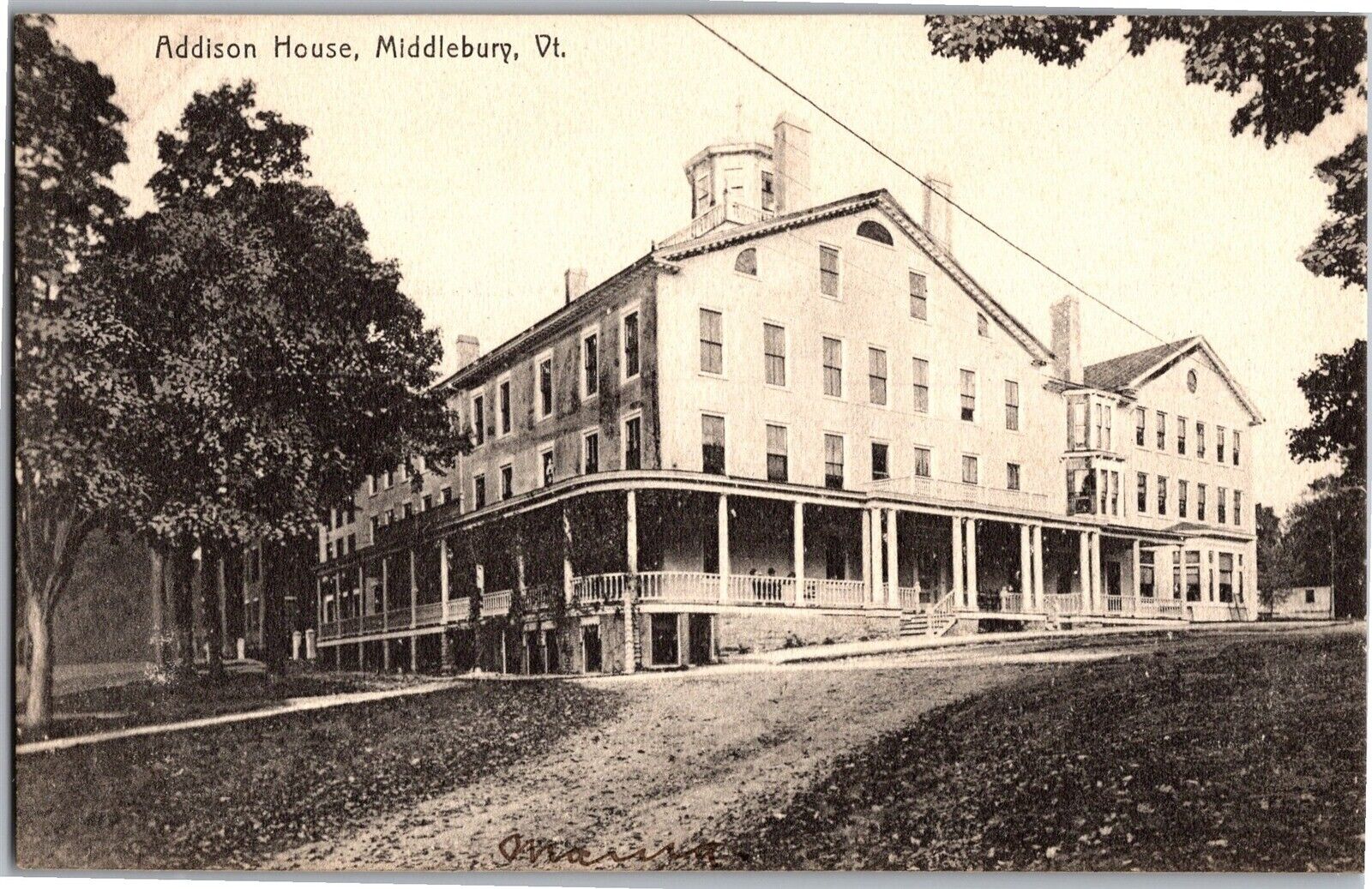 Addison House, Middlebury VT Pub for Ida Waugh Vintage Postcard T17