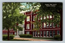 Goshen IN-Indiana, Goshen High School Building, Linen c1959 Postcard picture