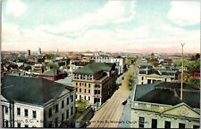 Vtg Charleston SC Birdseye View of City Downtown Looking North 1910s Postcard picture