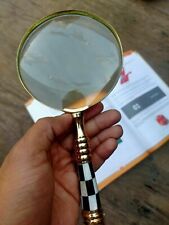 Magnifying Glass Map Reading Magnifier Handle & Mother of Pearl picture