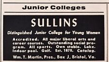 1958 Sullins Junior College for Young Women PRINT AD 2.5