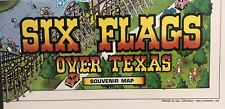 Six Flags Over Texas Vintage 1989 Theme Amusement Park Souvenir Map Arlington picture