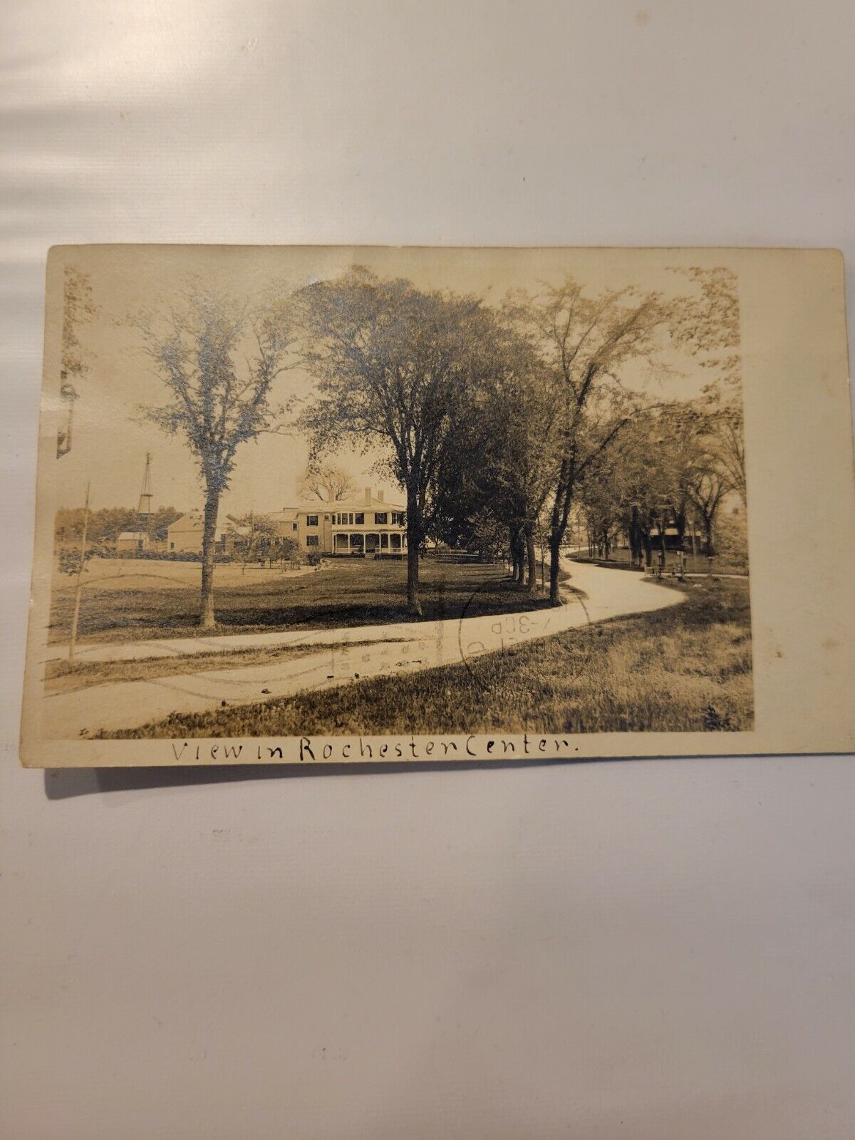 Rochester MA Mass RPPC photo postcard.  1909 postmark