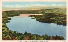 Postcard VT Green Mountains Vermont Lake Fairlee Unposted Linen Vintage PC H228 picture