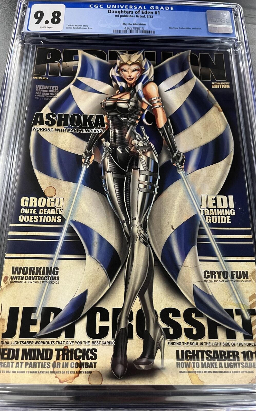CGC 9.8 Daughters of Eden #1 May the 4th Edition Ahsoka Big Time Collectibles