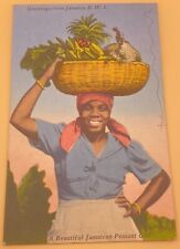 Postcard Greeting from Jamaica B.W.I. A Beautiful Jamaican Peasant Girl No. 405 picture
