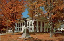 Vermont Newfane Windham Co Court House Civil War Monument fall ~ postcard sku059 picture