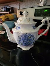 Crown Dorset Staffordshire England Teapot Find Bone China Blue Floral  picture