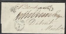Rare E. Corning Rail Baron, 1851 Albany (CDS)-Detroit, Paid 3/Private Stamp picture