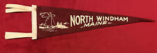 Vintage North Windham Maine 11.5 Inch Pennant Sailboat Graphic picture