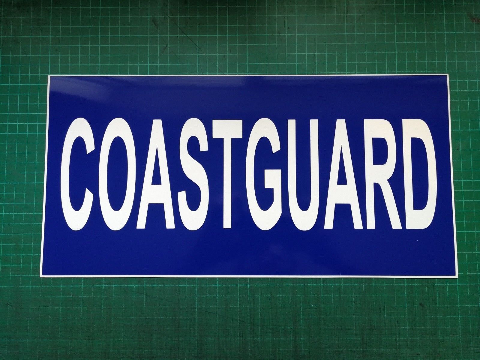 CoastGuard Reflective Magnet Sign Magnetic Lifeboat Volunteer Emergency 400mm x1