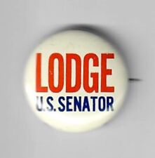 Massachusetts Senator Henry Cabot Lodge Litho Button from 1952 Campaign Lost JFK picture