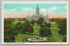 Hartford Connecticut~Aerial View Of State Capitol~Vintage Postcard picture