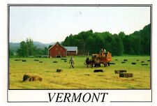 Waitsfield Vermont Lareau Farm Draft Horses Farm Land Chrome Postcard Posted picture