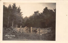 RPPC New Fane Wisconsin Horse Pen Landscape c1940 Postcard picture