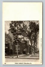 Wilkes Barre PA- Pennsylvania, Public Library, Panoramic, Vintage Postcard picture