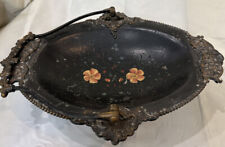 Victorian Painted Toleware & Brass Basket picture