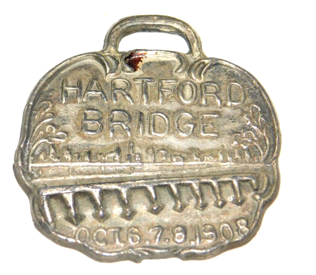 1908 Hartford Connecticut Hartford Bridge Dedication Medal Souvenir Pin No.5
