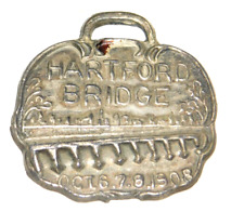1908 Hartford Connecticut Hartford Bridge Dedication Medal Souvenir Pin No.5 picture