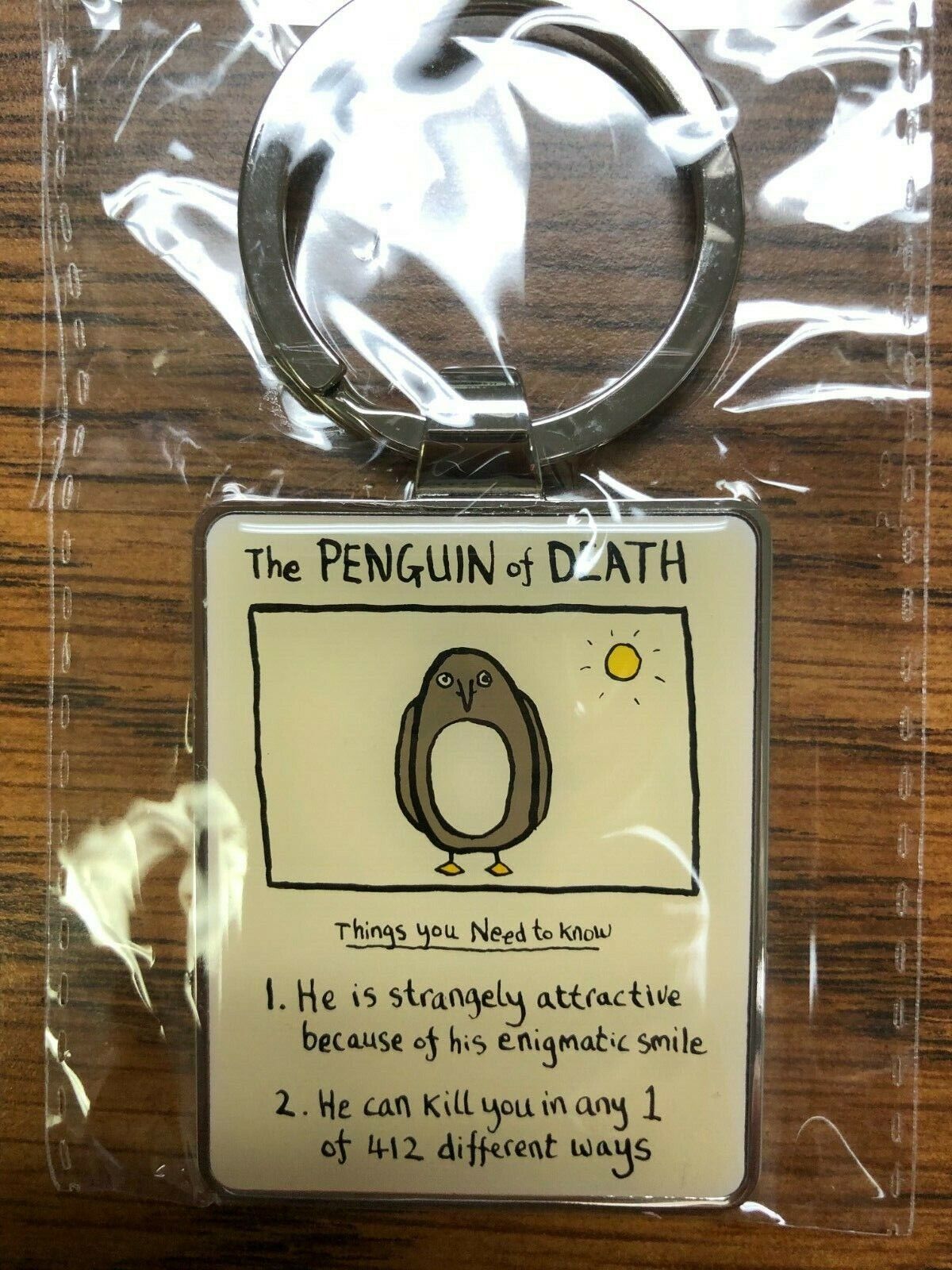 Edward Monkton The Penguin of Death Keychain