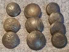 9 Vintage Antique T Cox Horn Buttons Lot 23L  One Wells Ingram's Three Sets picture