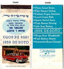 1959 Desoto Frank Elliott Motors Newark Ohio Car Dealer Matchbook Vintage picture