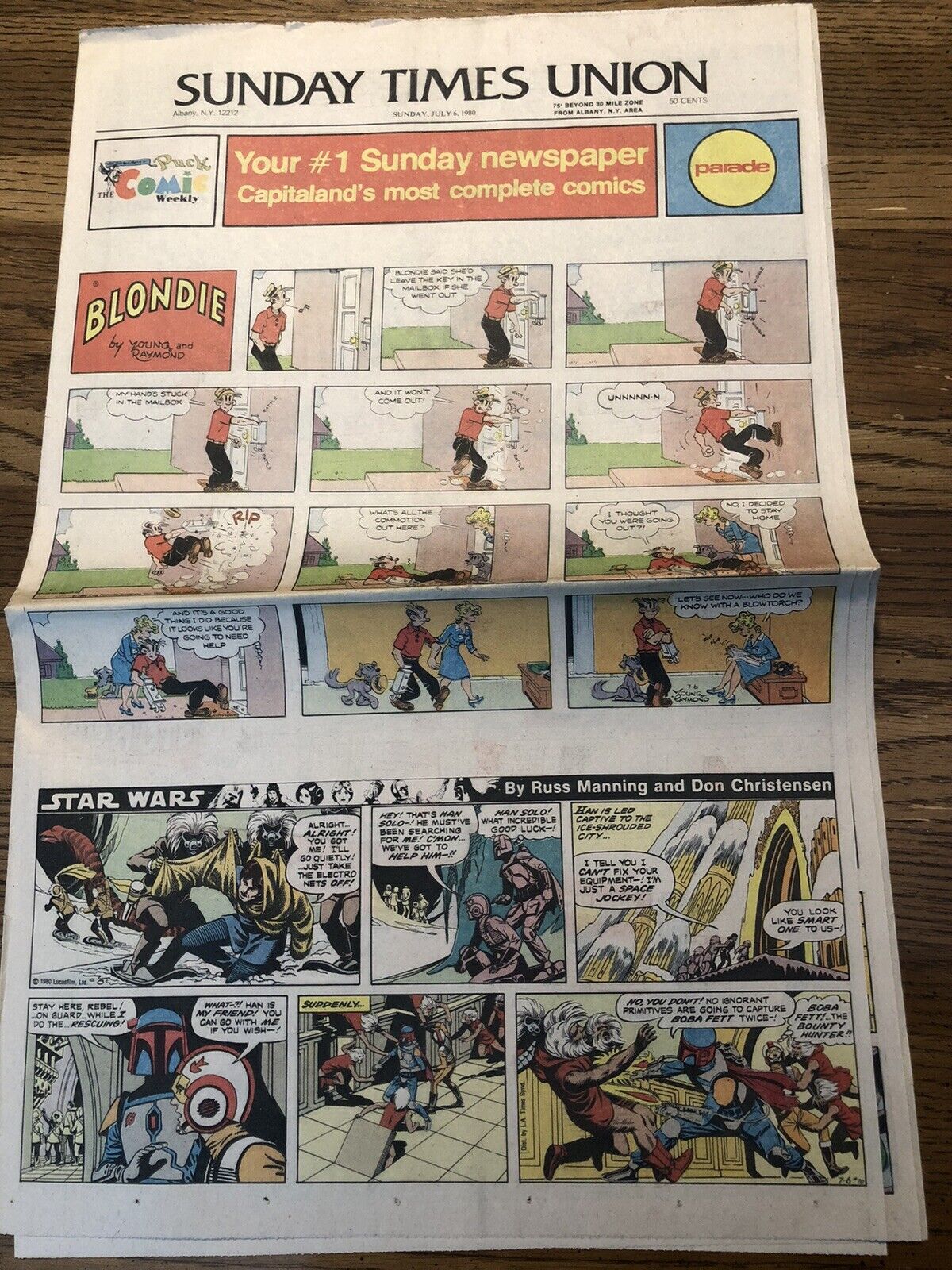 Albany Times Union Sunday Comics July 6, 1980 Archie Superman