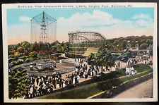 Vintage Postcard 1915-1930 Liberty Heights Amusement Pak, Baltimore, Maryland MD picture