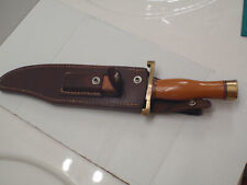 Randall Made 12-9 Sportsman Bowie Antique Gold Micarta Brass Lugged Hilt Named picture