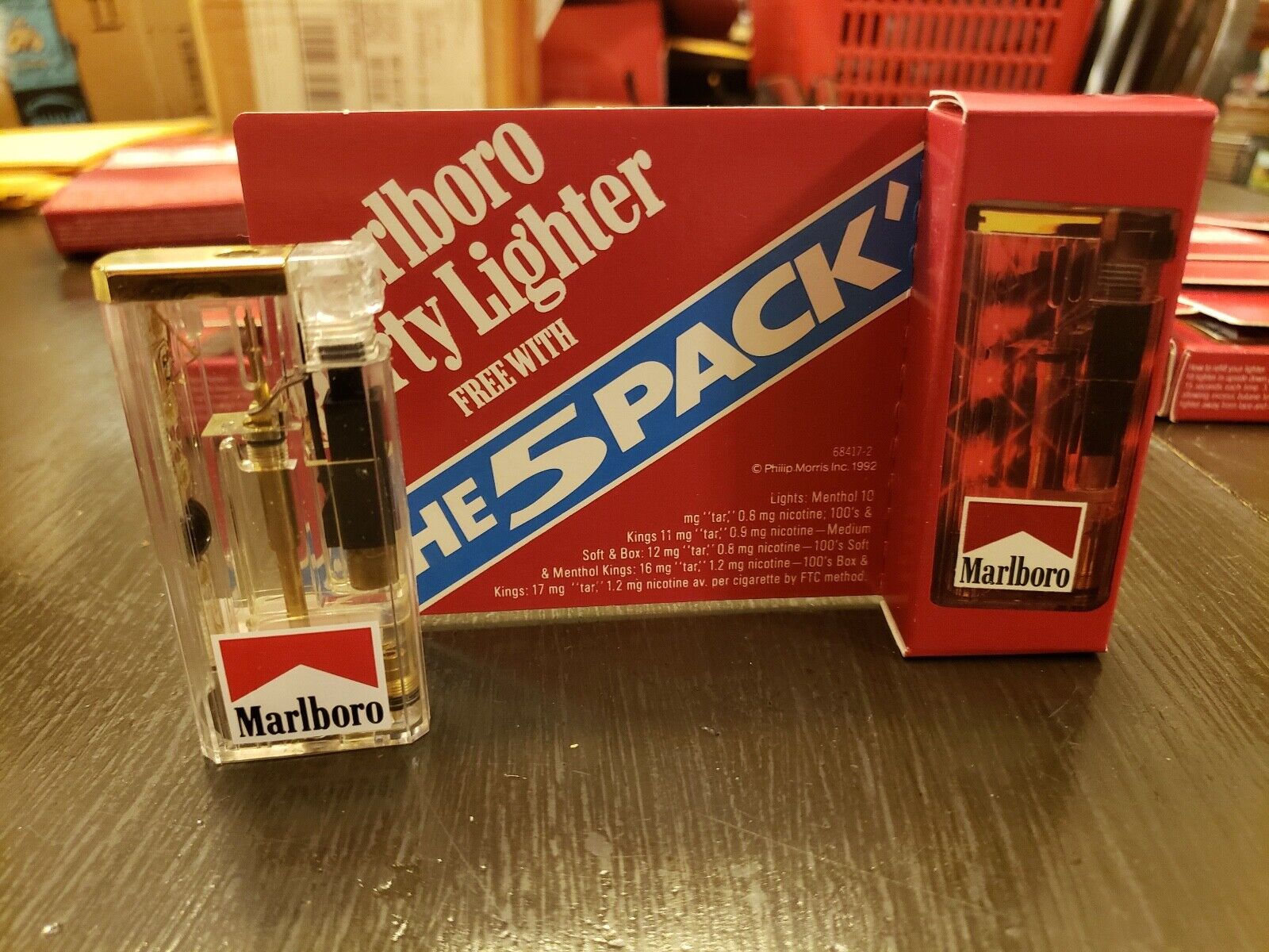 Philip Morris Marlboro Clear Party Lighter 1992 Recalled Give-Away, Sealed NIB