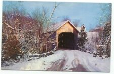Middlebury VT Halpin Covered Bridge Postcard Vermont picture