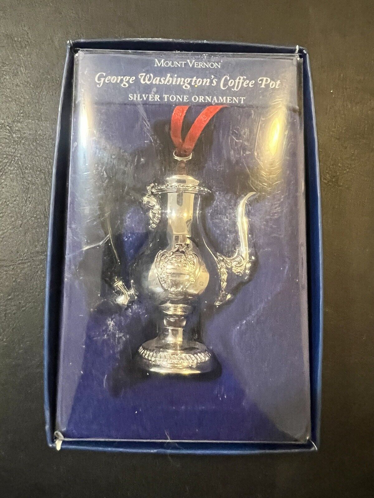 Very Rare 2008 Mount Vernon Christmas Ornament George Washington Coffee Pot