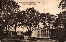 Grace Hall and Congregational Church Williamstown MA Postcard Albertype A85 picture