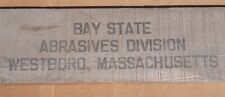Bay State Abrasives West Boro Massachusetts Wooden Crate Side advertising  picture