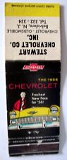 1956 STEWART CHEVROLET  BELVIDERE NJ  CHEVY-OLDSMOBILE   MATCHCOVER picture