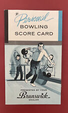 vintage paper: Personal bowling score card 1958  BRUNSWICK picture