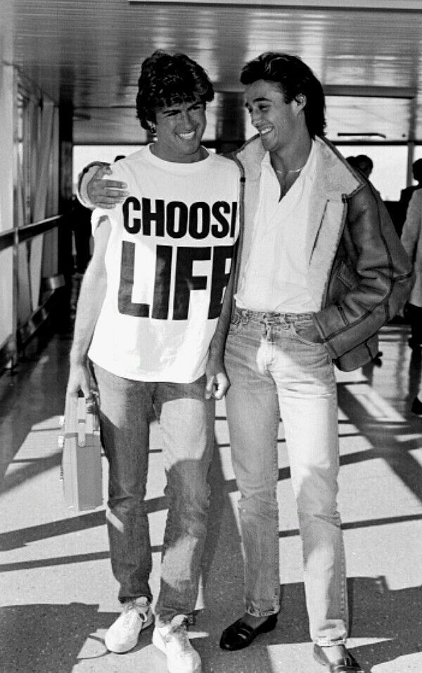 George Michael and Andrew Ridgley  8x10 Glossy Photo